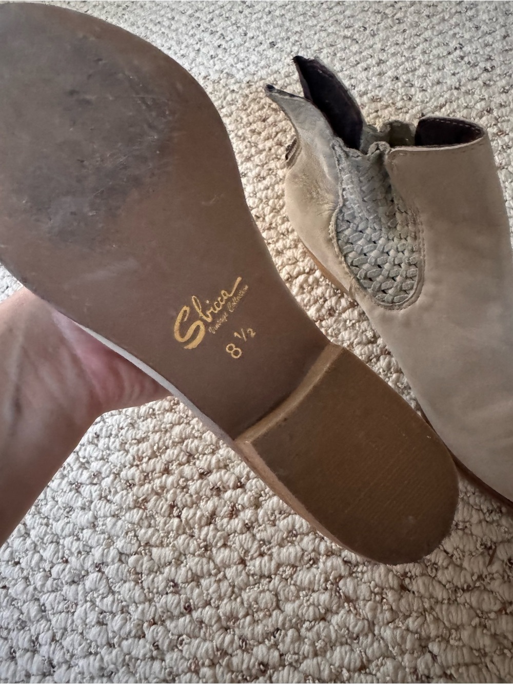 Sbicca Women's Suede Ankle Boots in Cream - Picture 2 of 4